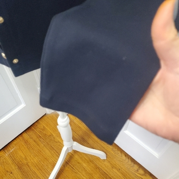 H&M Navy Blue Knit Snap Close Crop Style Jacket/Cardigan Size XL - Picture 5 of 11